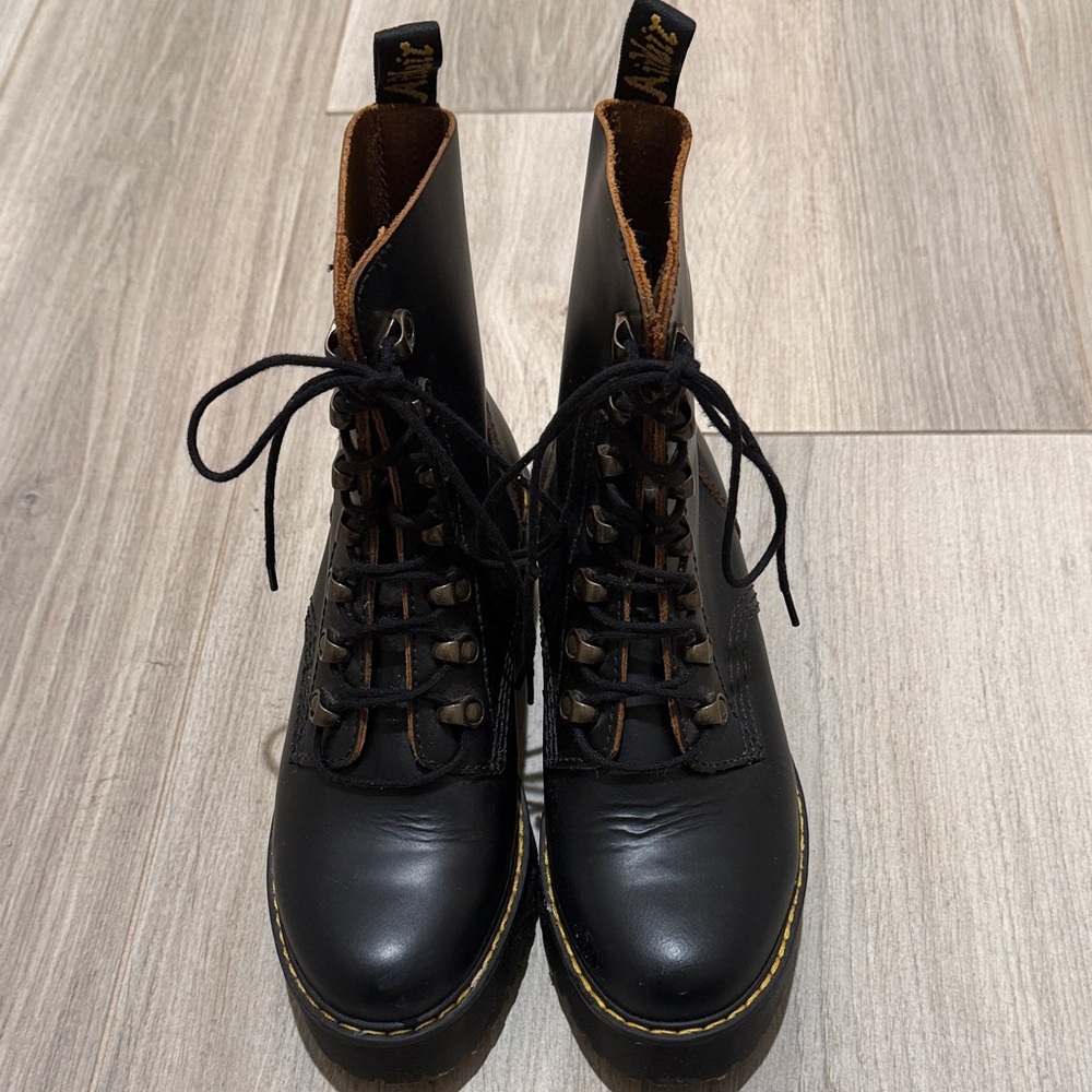 Dr. Martens Black Leather Combat Boots